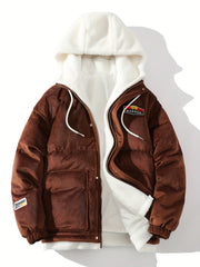 Men's Zip Up Hooded Jacket for Fall Winter