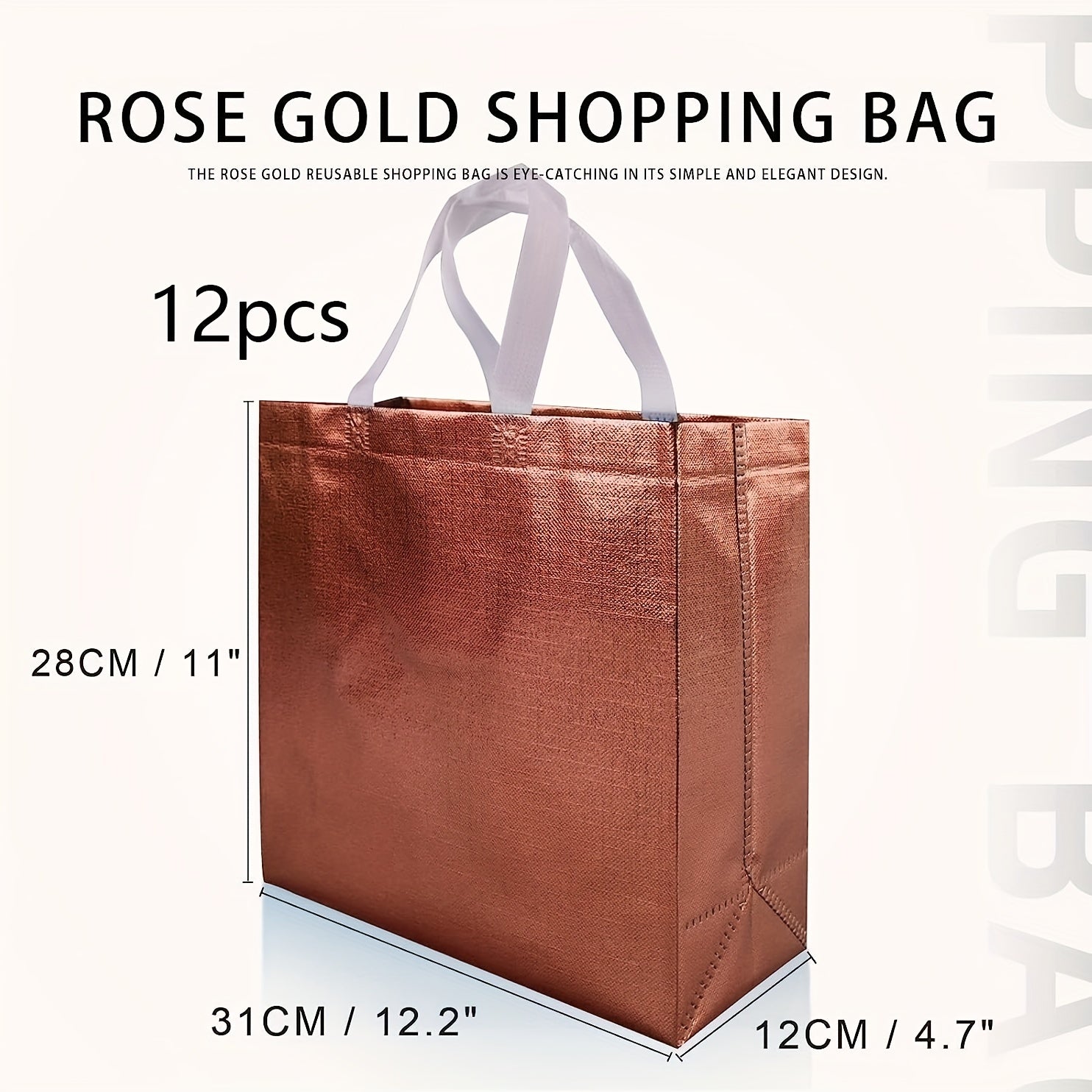 12pcs Glossy Reusable Gift Bags With Handles for Bachelorette Wedding Birthday