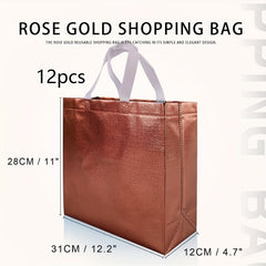 12pcs Glossy Reusable Gift Bags With Handles for Bachelorette Wedding Birthday