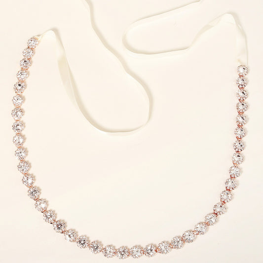 Clear Crystal Rhinestone Bridal Wedding Belt for Dresses