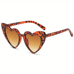 Heart Frame Sunglasses Gradient Lens Glasses Costume Party Beach