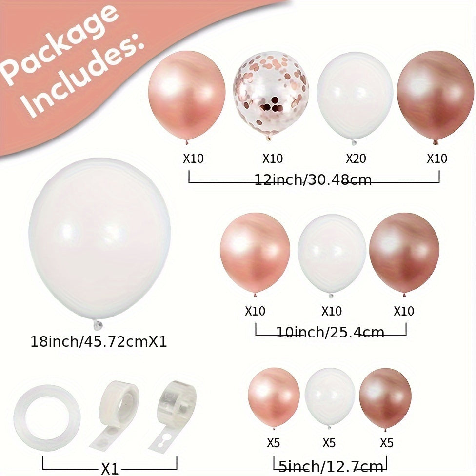 Rose Golden Balloon Arch Kit 96pcs For Birthday Wedding Party