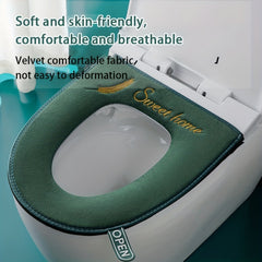 Thickened Plush Toilet Seat Cover Washable Toilet Pad