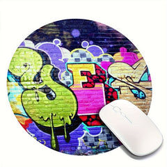 Circular Stitched Edge Office Mouse Pad for Work and Gaming