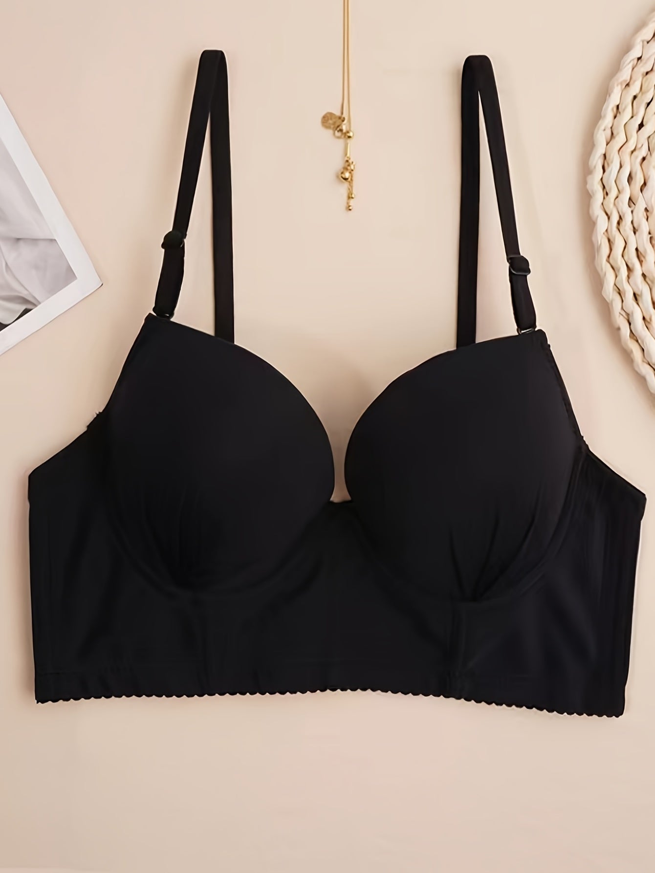 Plunge Crop Top Bra for Women Comfortable & Breathable T-Shirt Bra