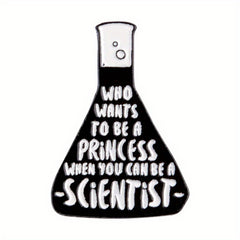 Science And Coffee Enamel Brooches Metal Pins Badges For Friends