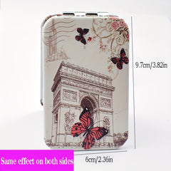 Compact Makeup Mirror Travel Portable PU Vanity Mirror Double Side Beauty Mirror