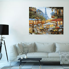 Paris Streetscape Canvas Painting Wall Art Picture for Home Decor