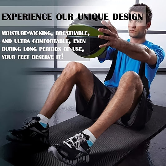 Men's Mid Crew Sport Socks Compression Sweat Absorbing Nylon Breathable Socks