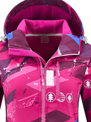 Outdoor Soft Shell Hooded Jacket - Waterproof, Windproof, Fleece Lined