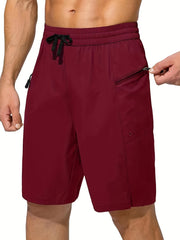 Men's Zip Pocket Swim Trunks Quick Dry UV Protection Beach Shorts