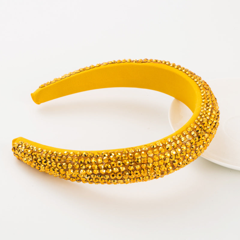 Rhinestone Crystal Head Hoop Wide Brimmed Headband Women