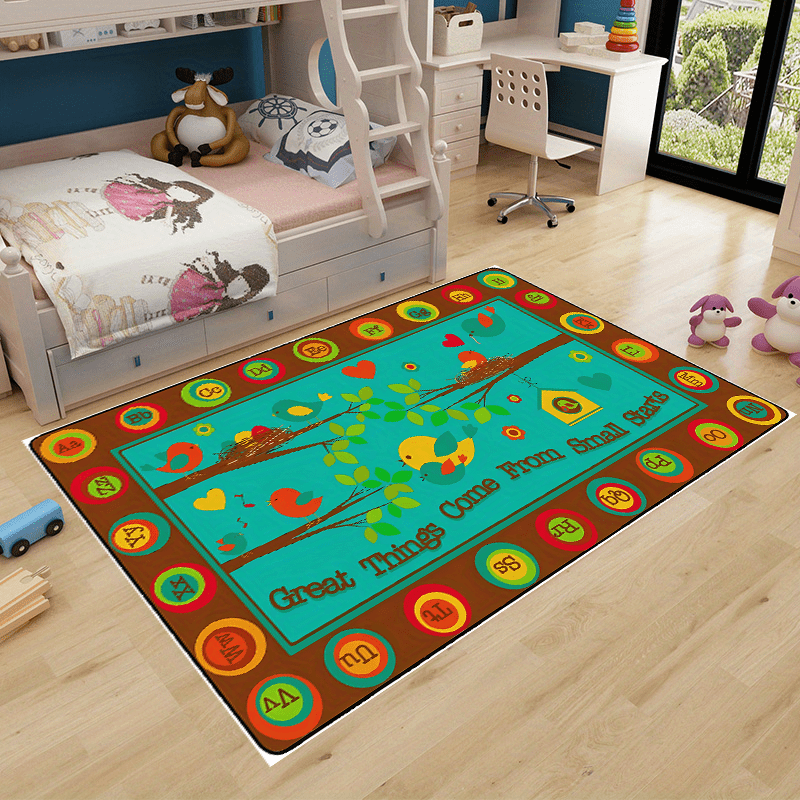 Large Letter Game Pad Carpet Non Slip Washable Living Room Bedroom Study