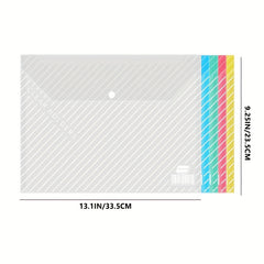 32pcs A4 File Bags Waterproof Plastic Storage for Home School Office