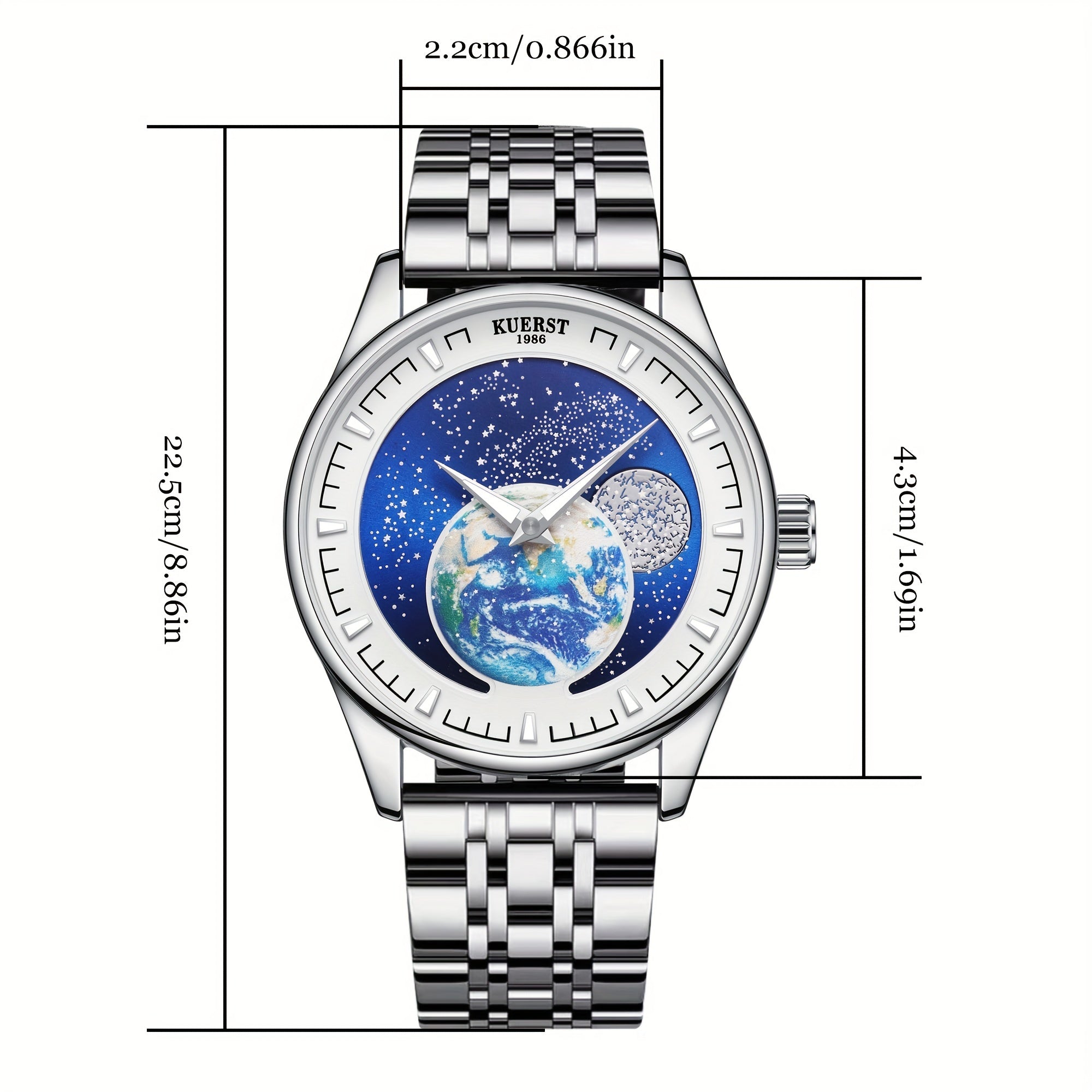 KUERST Steel Strap Automatic Mechanical Watch