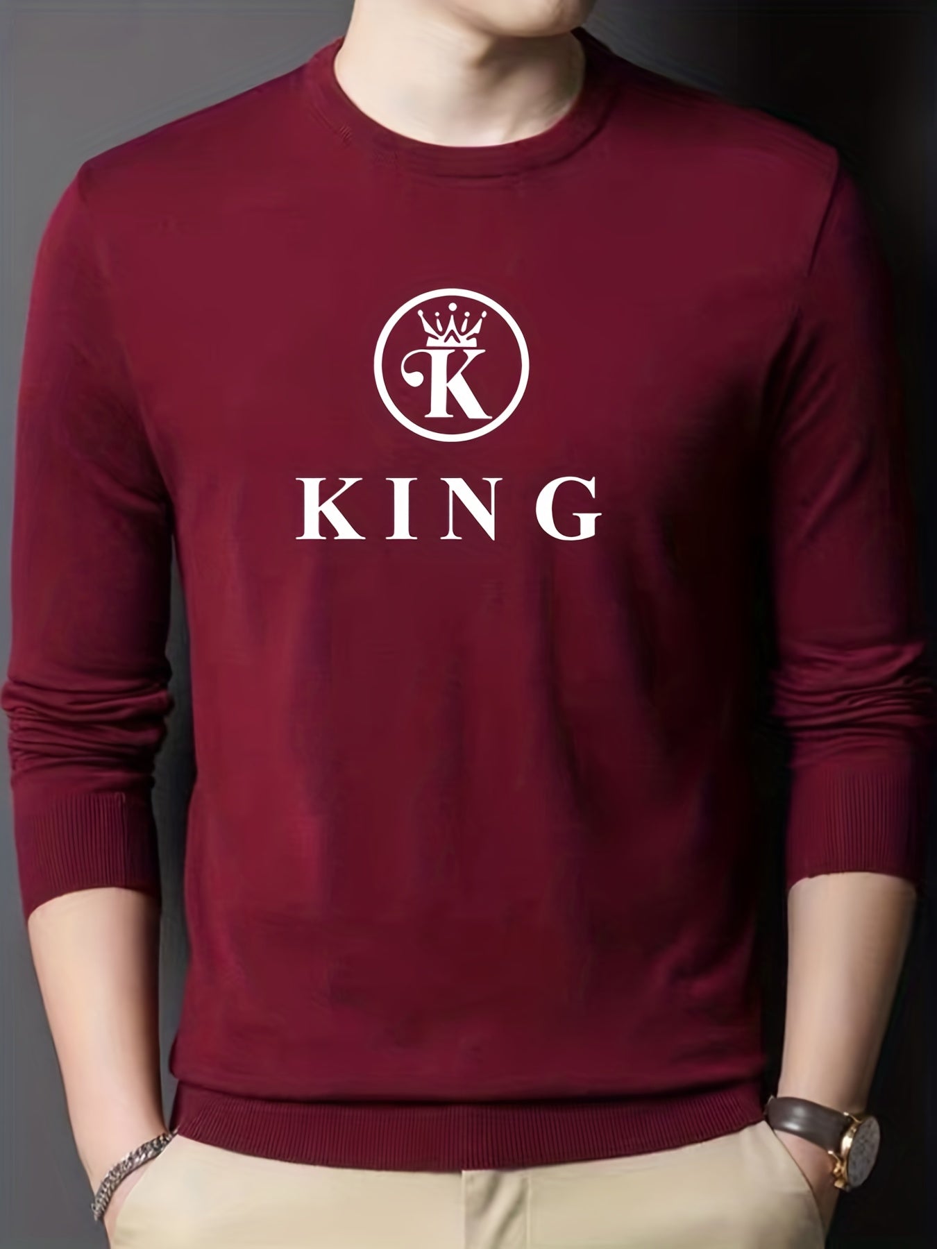 Men's Knitted Sweater Casual Warm Mid Stretch Pullover