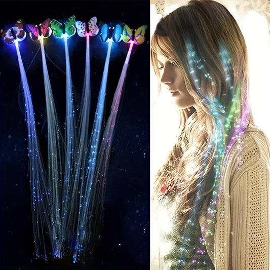 2pcs LED Fairy Hair Extension Clips for Women Girls Party Favors Wig
