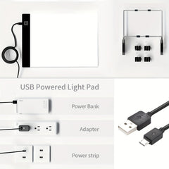 LED Light Box For Tracing Pad USB Powered Light Board
