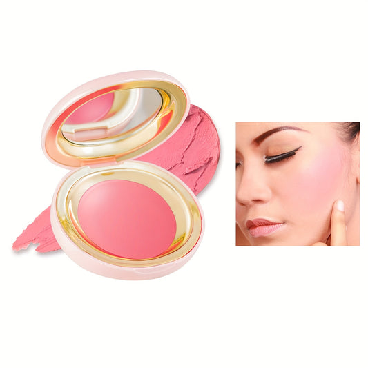 Waterproof 2-in-1 Cream Blush with Mirror for Cheeks Eyes Lips