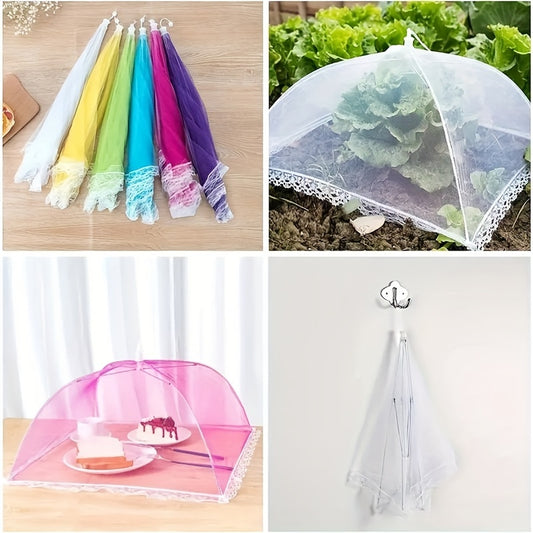 6pcs Collapsible Mesh Food Covers for Outdoor Picnics