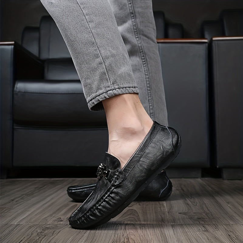 Women's Metal Decor Flat Loafers Soft Sole Slip On Shoes