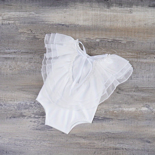 Newborn Lace Romper Bodysuits for Girls - Photo Shoot Outfits