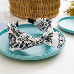 Paisley Print Boho Head Band Vintage Bowknot Hair Bands