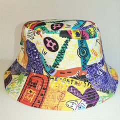 Tie Dye Reversible Bucket Hat Laser Print Unisex Basin Hat