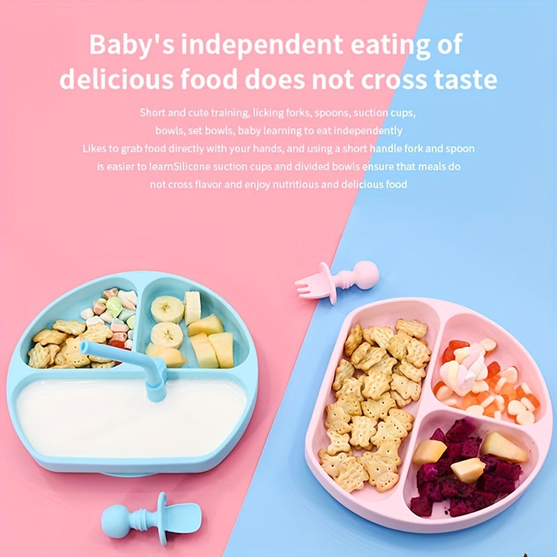 Soft Silicone Baby Tableware for Easy Feeding and Training