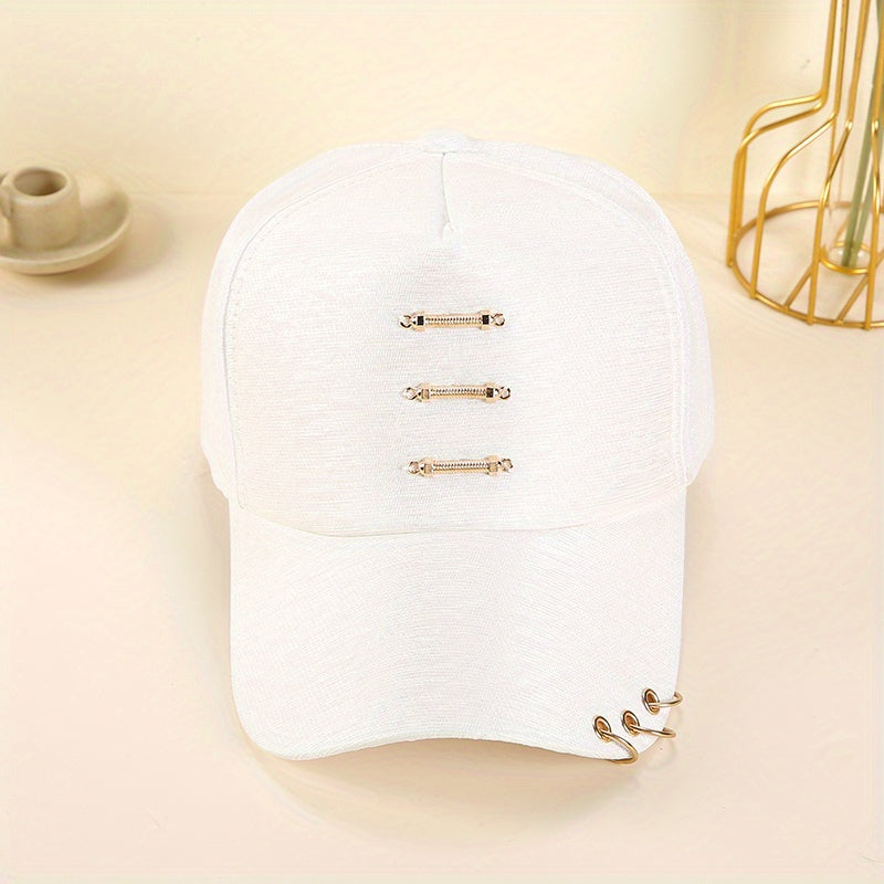 Iron Ring Decor Baseball Cap Hip Hop Dad Hats