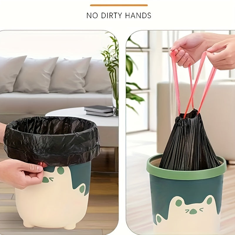 75 Thickened Drawstring Garbage Bags for Home Kitchen Cleaning