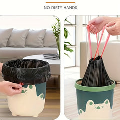 75 Thickened Drawstring Garbage Bags for Home Kitchen Cleaning