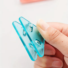 10pcs Triangle Transparent File Edge Clip School Supplies