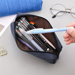 Creative Pencil Cases Carry Zipper Pen Box Oxford Cloth Pencil Bag