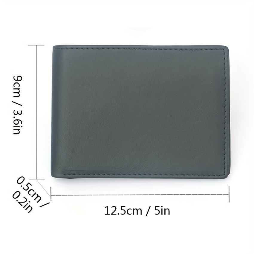 Men's Slim RFID Blocking Leather Wallet Card Holder Coin Purse