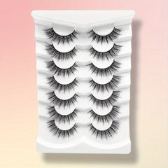 7 Pairs Fluffy 3D Silk False Eyelashes Natural Look