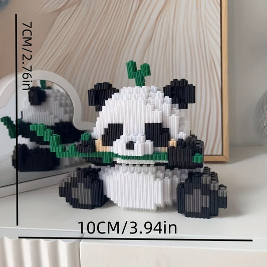 3000 Panda Model Building Blocks Set DIY 3D Puzzle Blocks Mixed Colors
