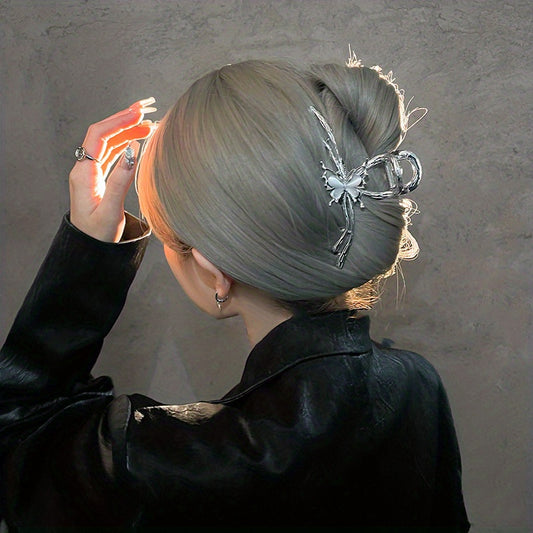 Opal Butterfly Hair Claw Back Head Clip Hair Accessory