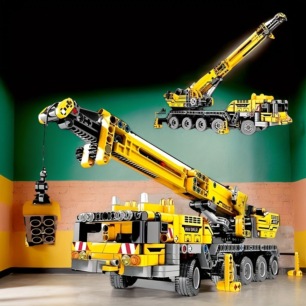 1008pcs City Crane Construction Set Urban Series Engineering Vehicle Building