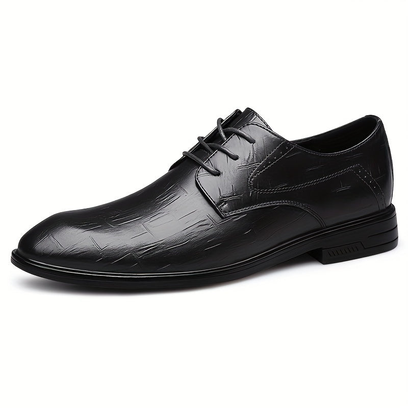 Men's Leather Derby Shoes British Style Wear Resistant
