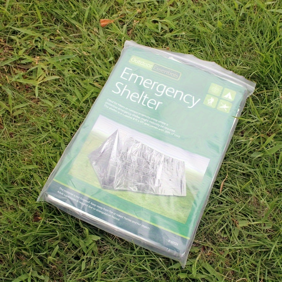 Emergency Survival Tent with Whistle, Portable Shelter for Camping, Hiking