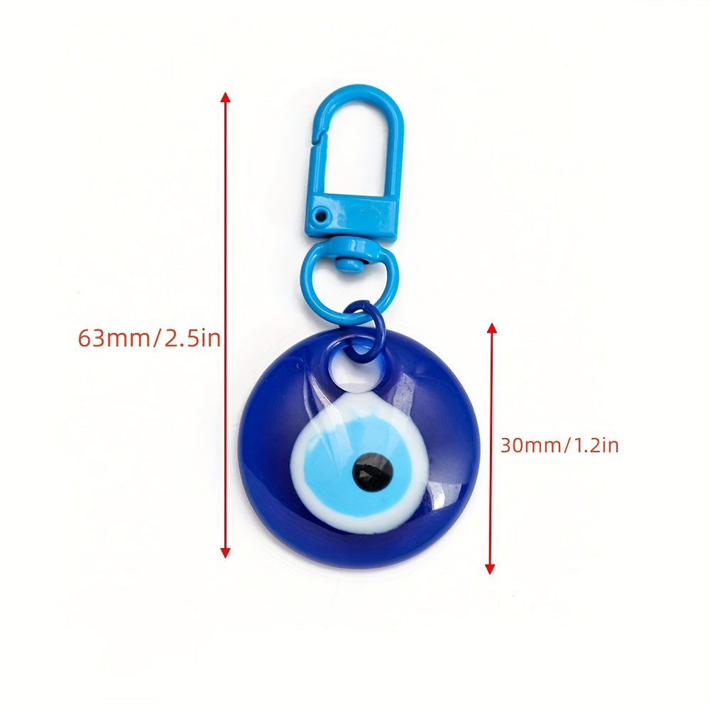 Plastic Devil's Eye Alloy Keychain Macaroon Keychain For Bag Jewelry