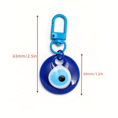 Plastic Devil's Eye Alloy Keychain Macaroon Keychain For Bag Jewelry