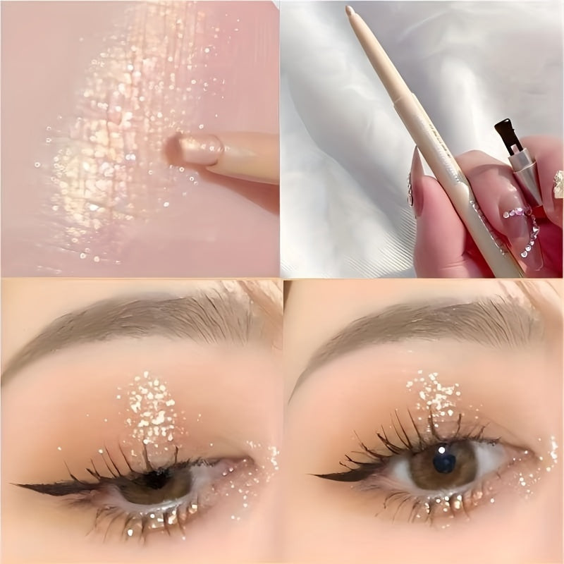 Glitter Eyeliner Pen Matte Finish Pearly Under Eye Crease Brightening Outliner