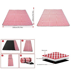 Durable Plaid Picnic Mat for Camping, Beach - Soft Blanket