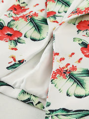  Floral Print Long Sleeve Blazer