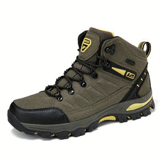 Men's High Top Hiking Boots Lace Up Durable Non Slip Outdoor Shoes