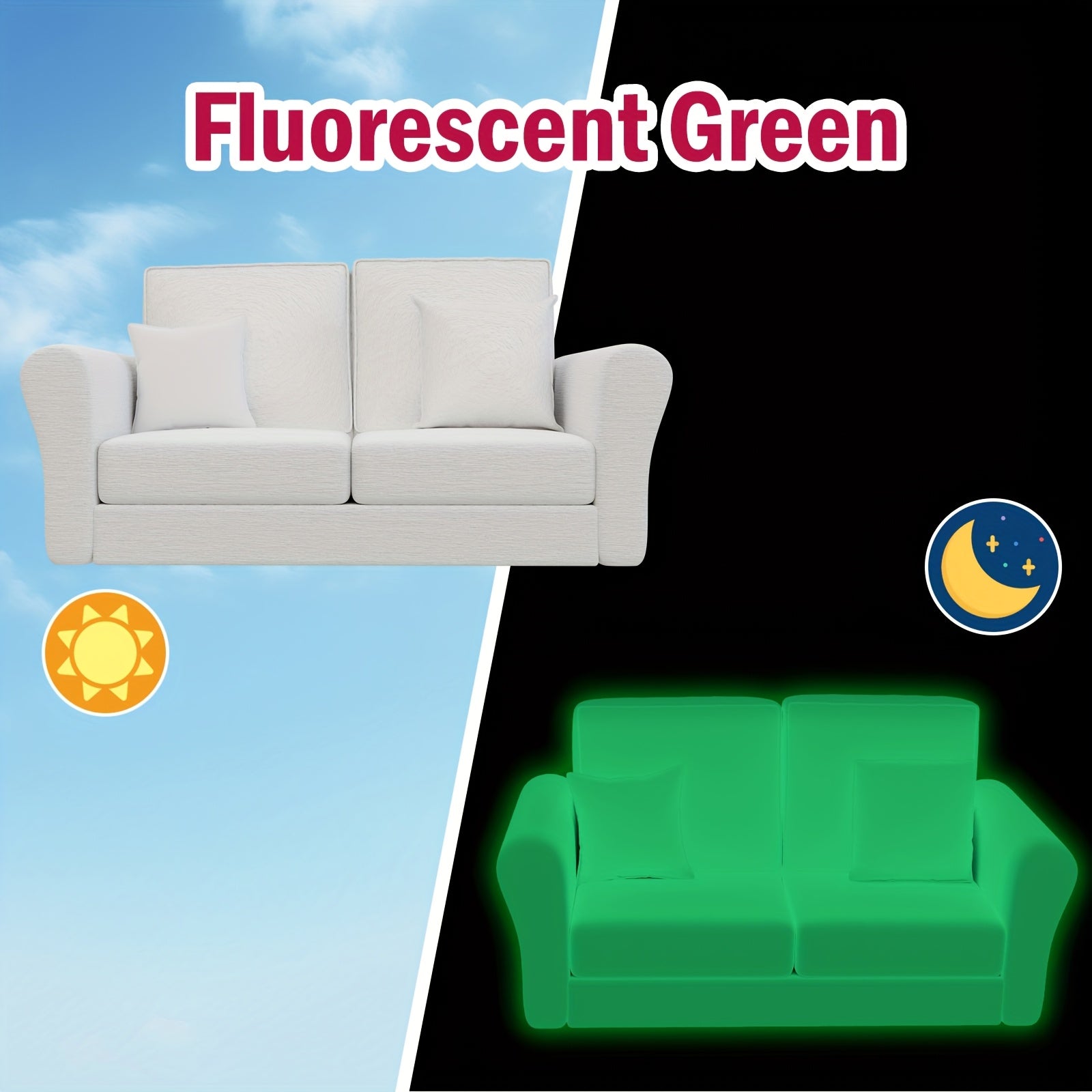18 Scale Dollhouse Couch 2 Seater with Soft Cushion