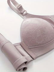 Lace Wireless Push Up Bra - Front Buckle Lingerie