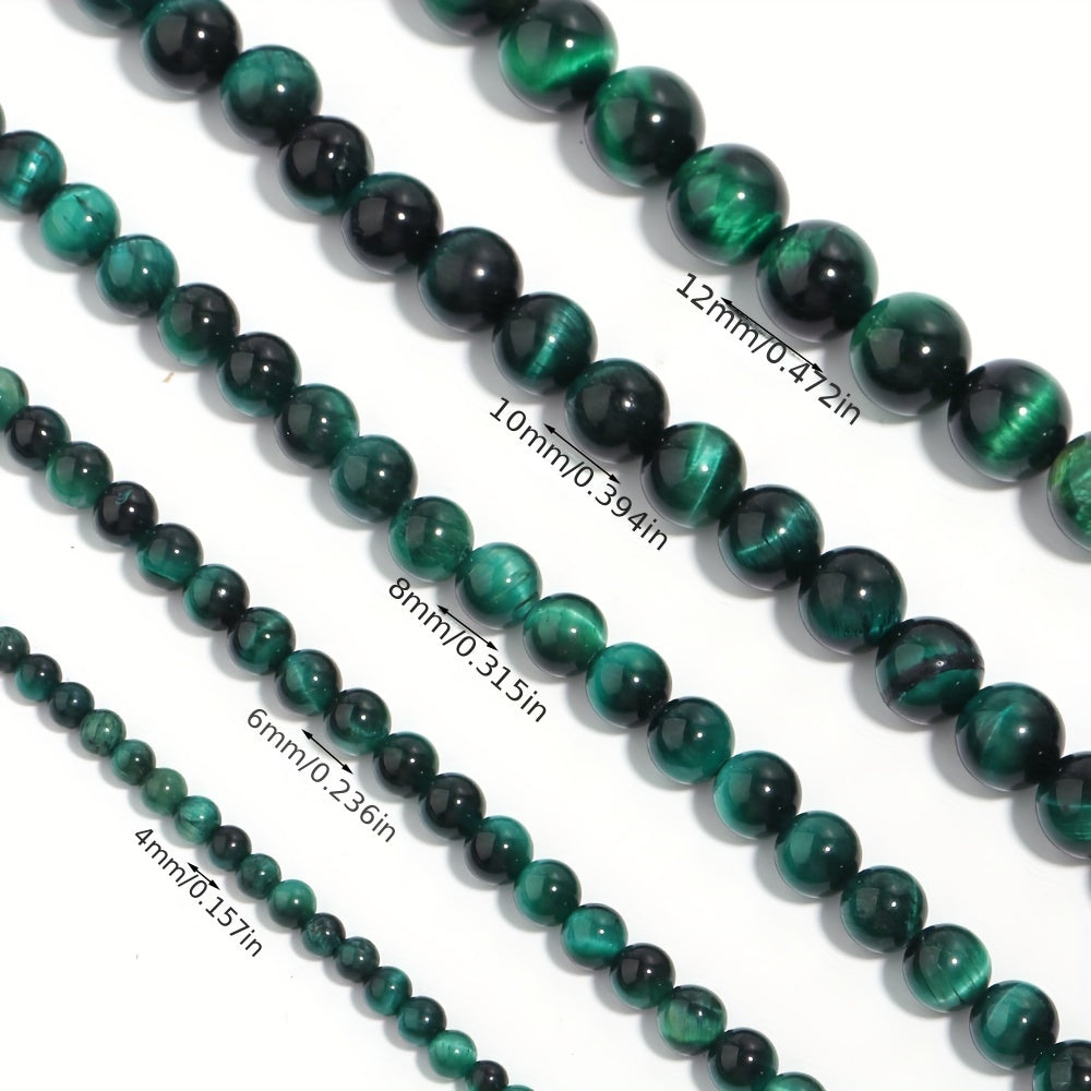 Green Tiger's Eye Stone Beads for DIY Jewelry Making 4-12mm